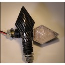 LED knipperlichten 35mm arm speer vorm﻿ carbon look (per paar)﻿