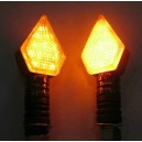 LED knipperlichten 35mm arm speer vorm﻿ carbon look (per paar)﻿