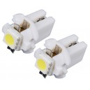 LED wit B8.5D T5 dashboard licht (per paar)
