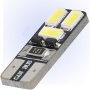 Witte Canbus T10 dashboard LED lampjes 6 SMD leds per lampje (per paar)