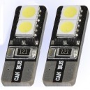 Witte Canbus T10 dashboard LED lampjes 6 SMD leds per lampje (per paar)