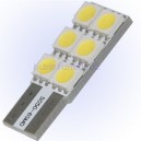 Witte Canbus T10 dashboard LED lampjes 4 SMD leds per lampje (per paar)