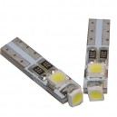 Witte Canbus T5 dashboard LED lampjes 3 SMD leds per lampje (per paar)