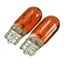 Oranje bulb lampje 12V T10 501 W5W Wedge (2 stuks)